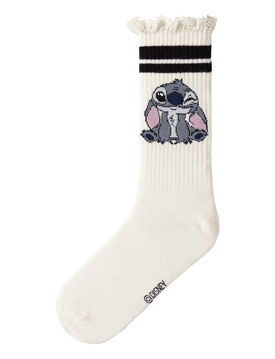 name it - NKFAKINI STITCH TENNIS SOCK WDI - cloud dancer - 0