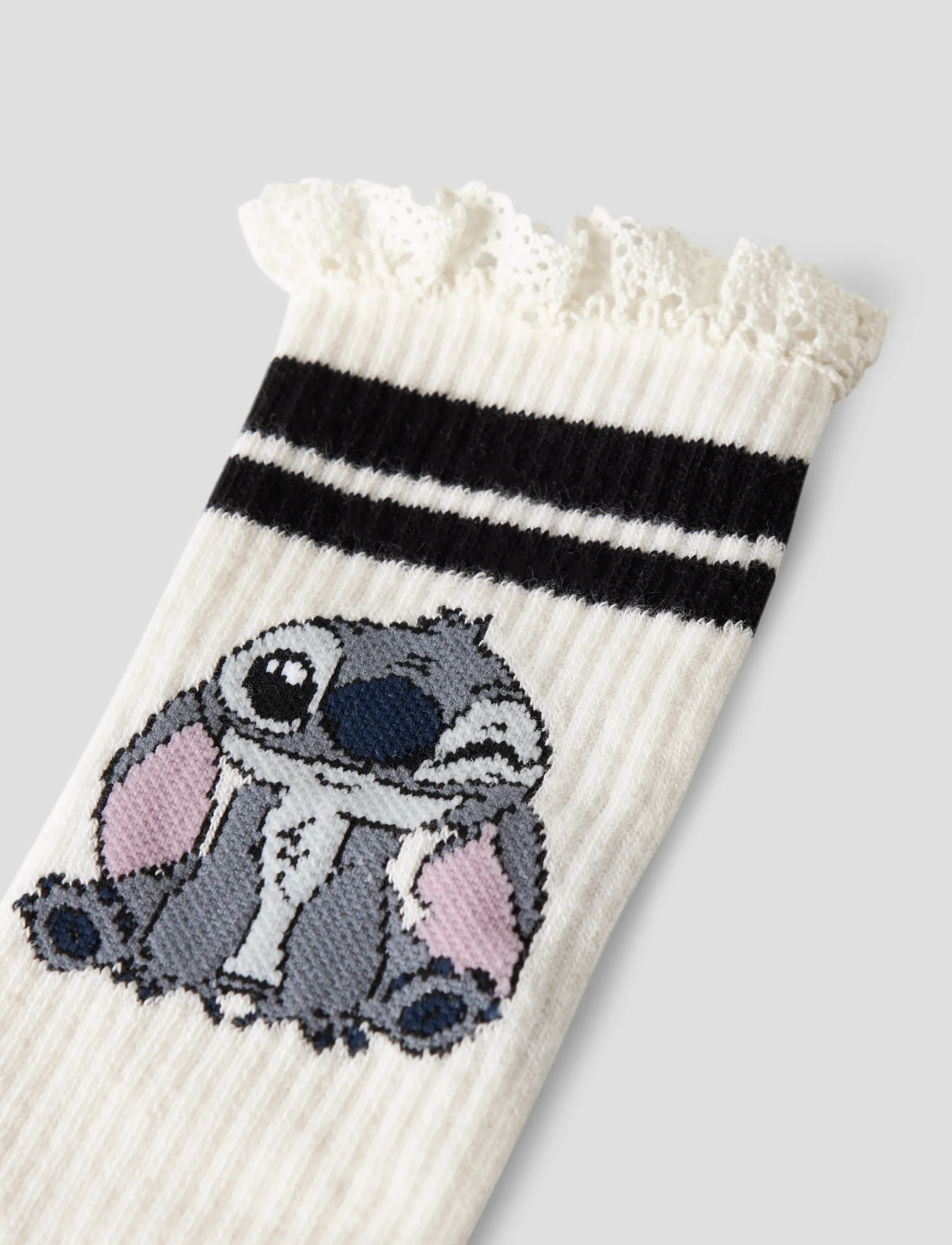 name it - NKFAKINI STITCH TENNIS SOCK WDI - cloud dancer - 2