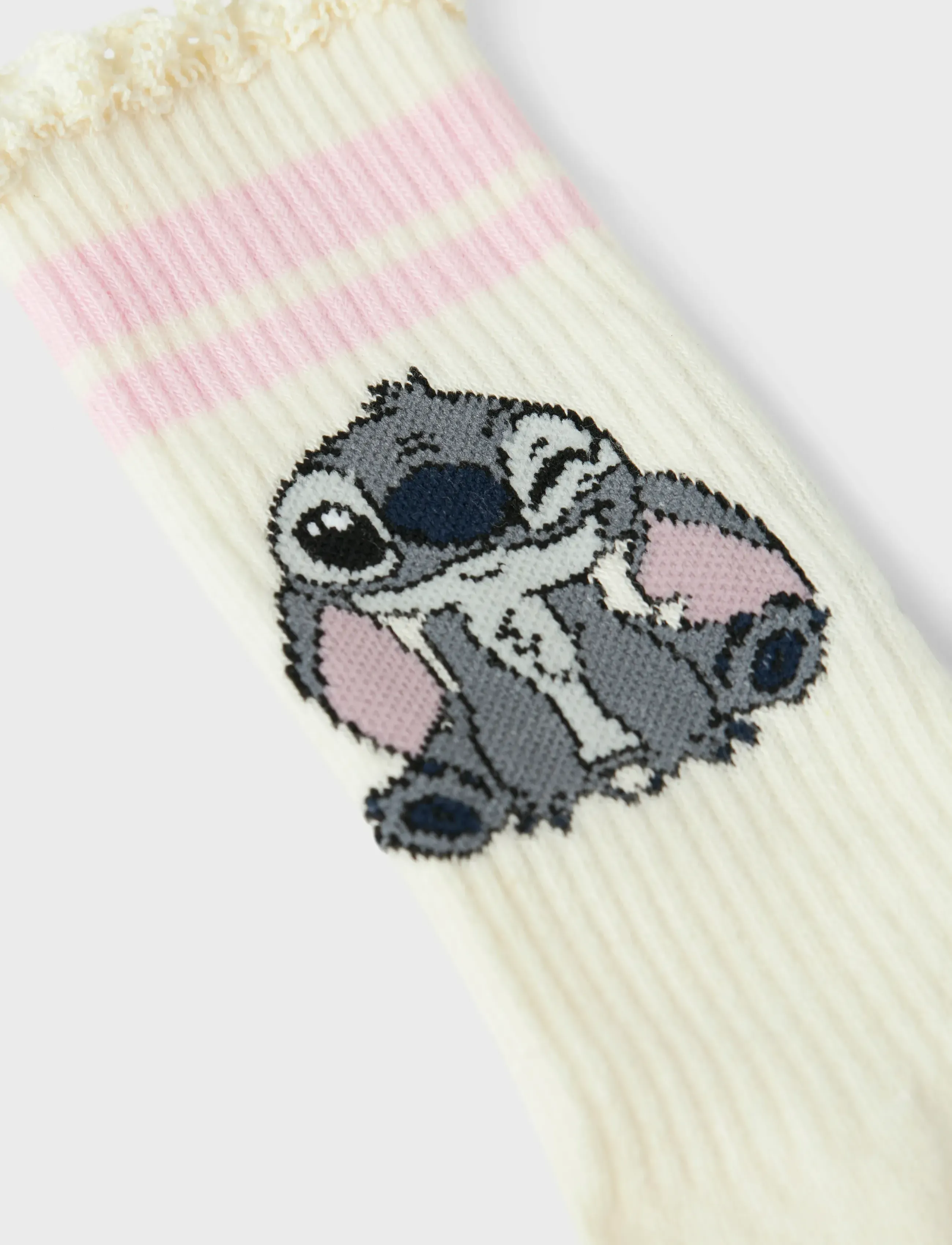 name it - NKFAKINI STITCH TENNIS SOCK WDI - cloud dancer - 4