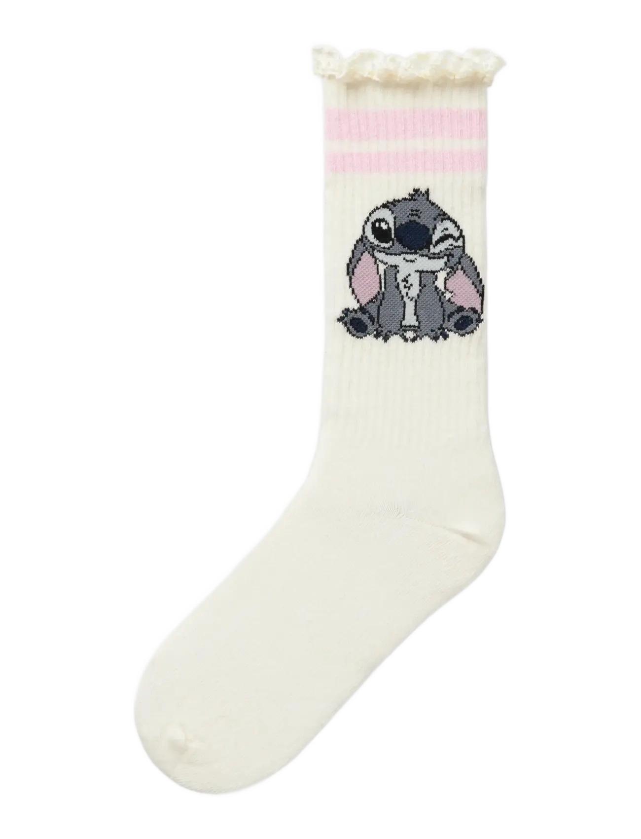name it - NKFAKINI STITCH TENNIS SOCK WDI - cloud dancer - 2