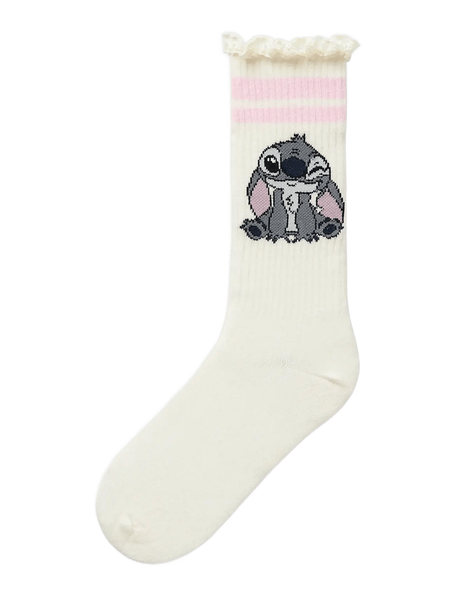 name it - NKFAKINI STITCH TENNIS SOCK WDI - cloud dancer - 2