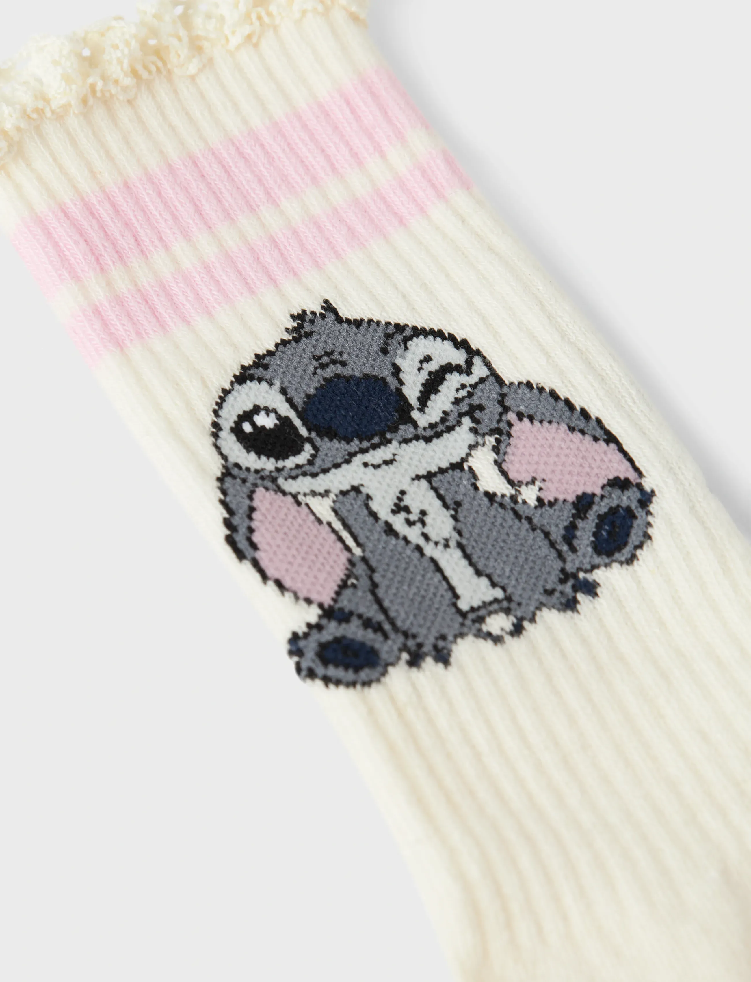 name it - NKFAKINI STITCH TENNIS SOCK WDI - cloud dancer - 5