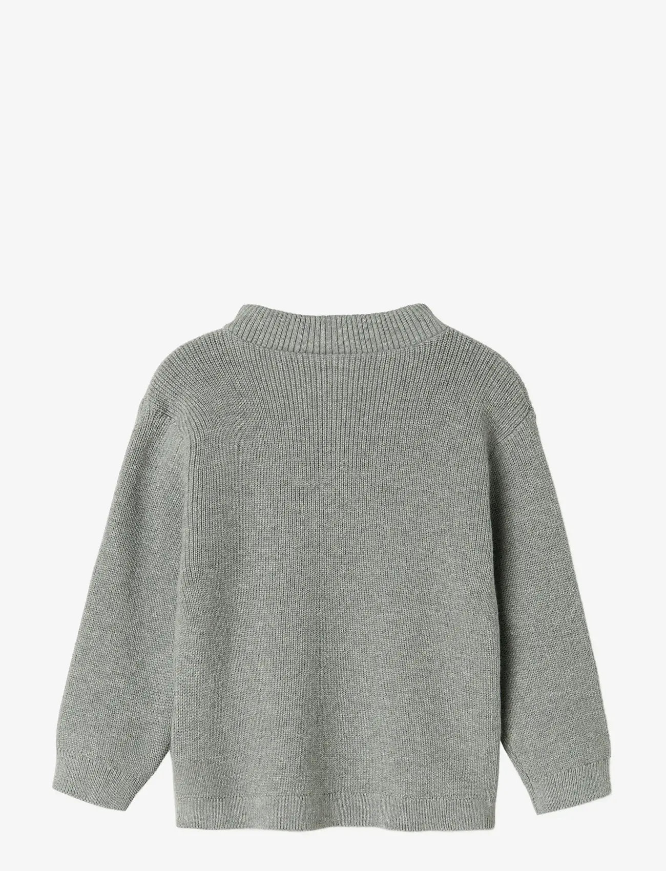name it - NMMNESOLLE LS KNIT - trøjer - grey melange - 1