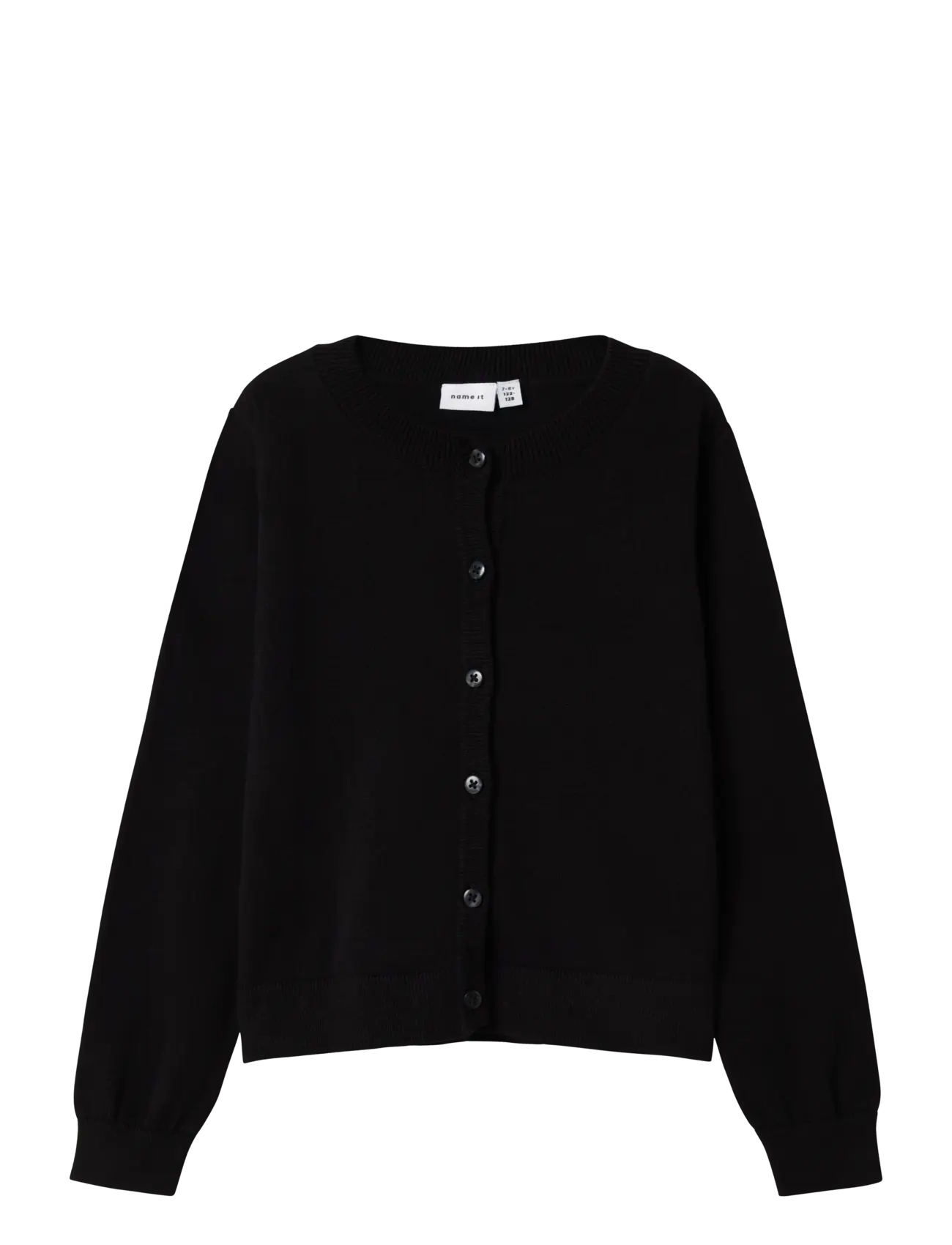 name it Nkfvalane Ls Knit Card Noos, 116, Black, Strik > Cardigans, Børn