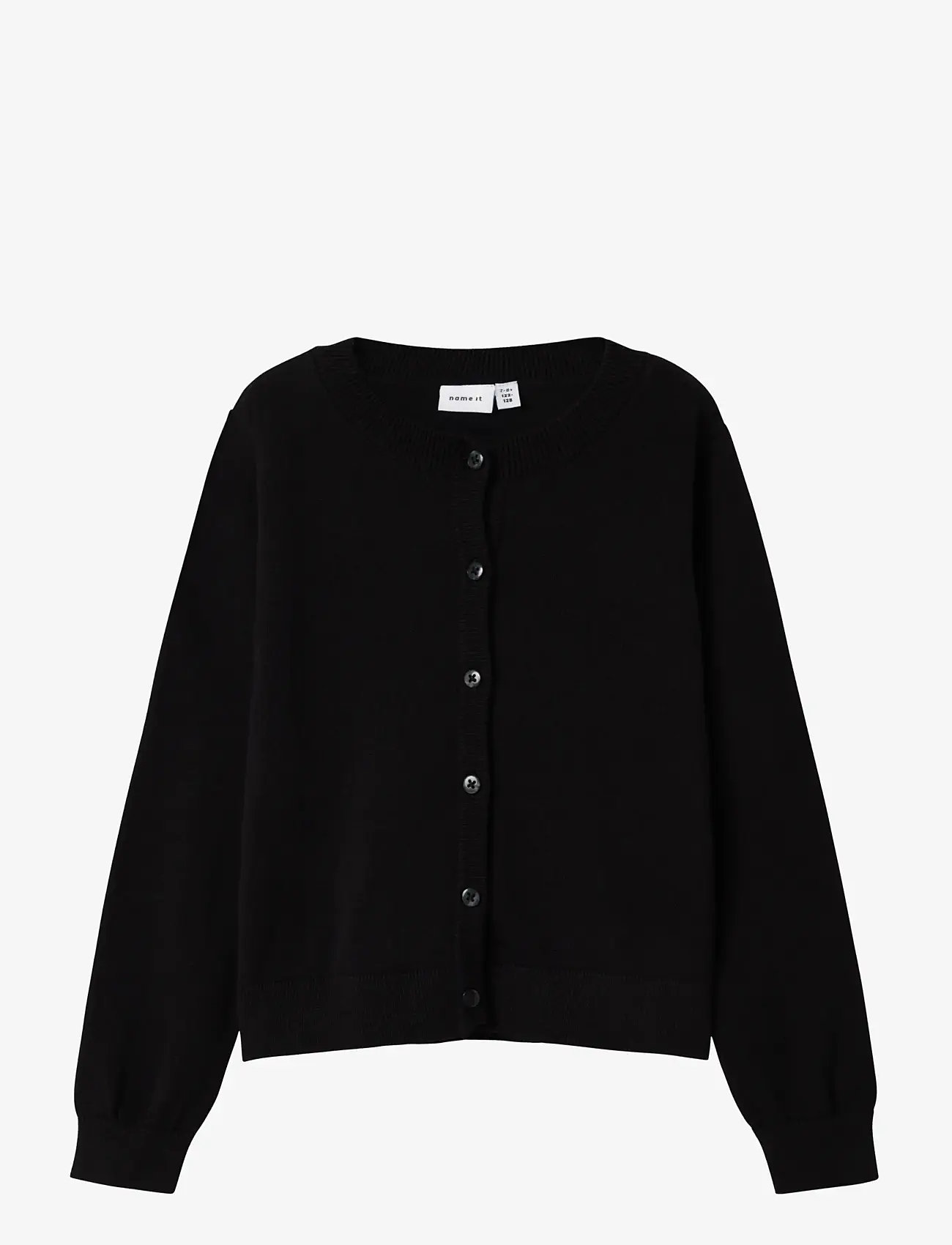 name it - NKFVALANE LS KNIT CARD NOOS - koftor - black - 0