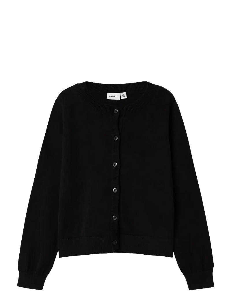 name it - NKFVALANE LS KNIT CARD NOOS - koftor - black - 0