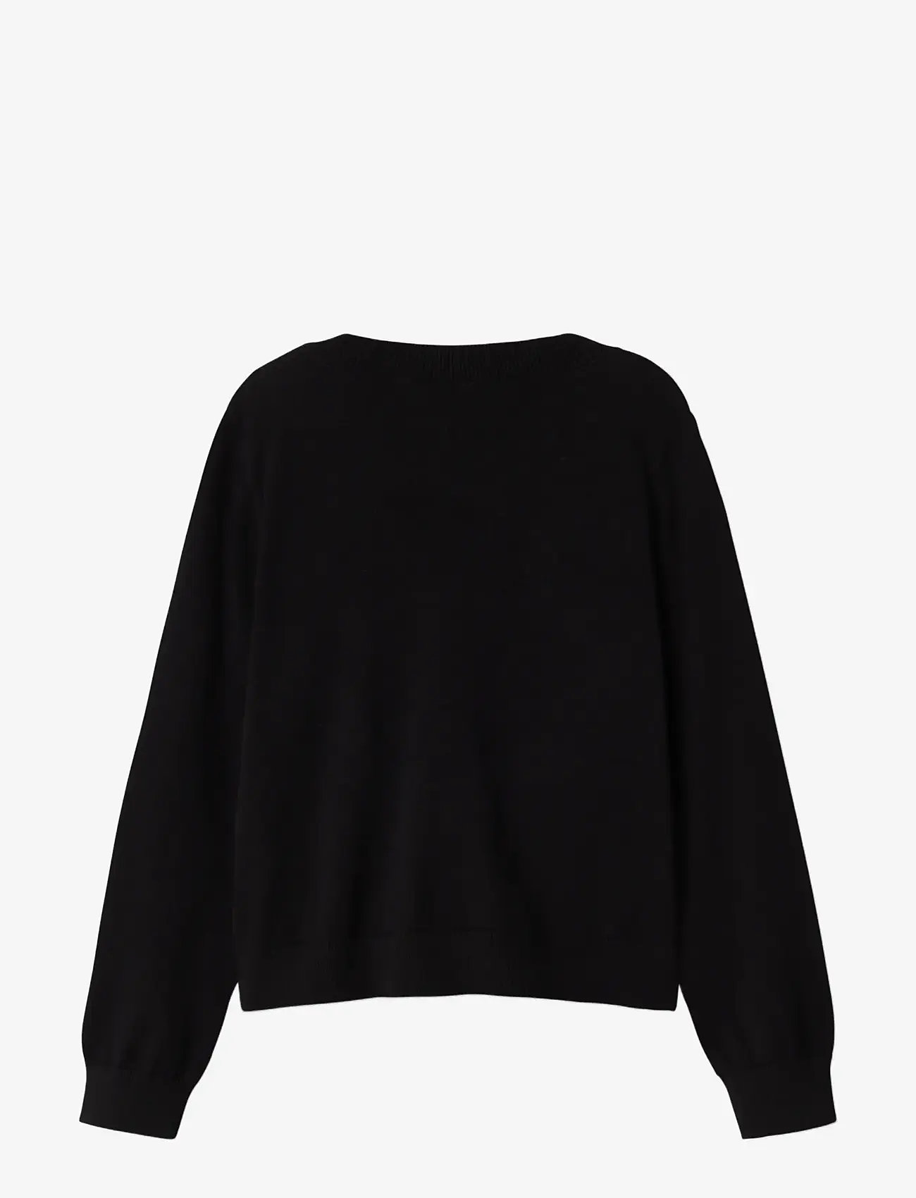 name it - NKFVALANE LS KNIT CARD NOOS - koftor - black - 1