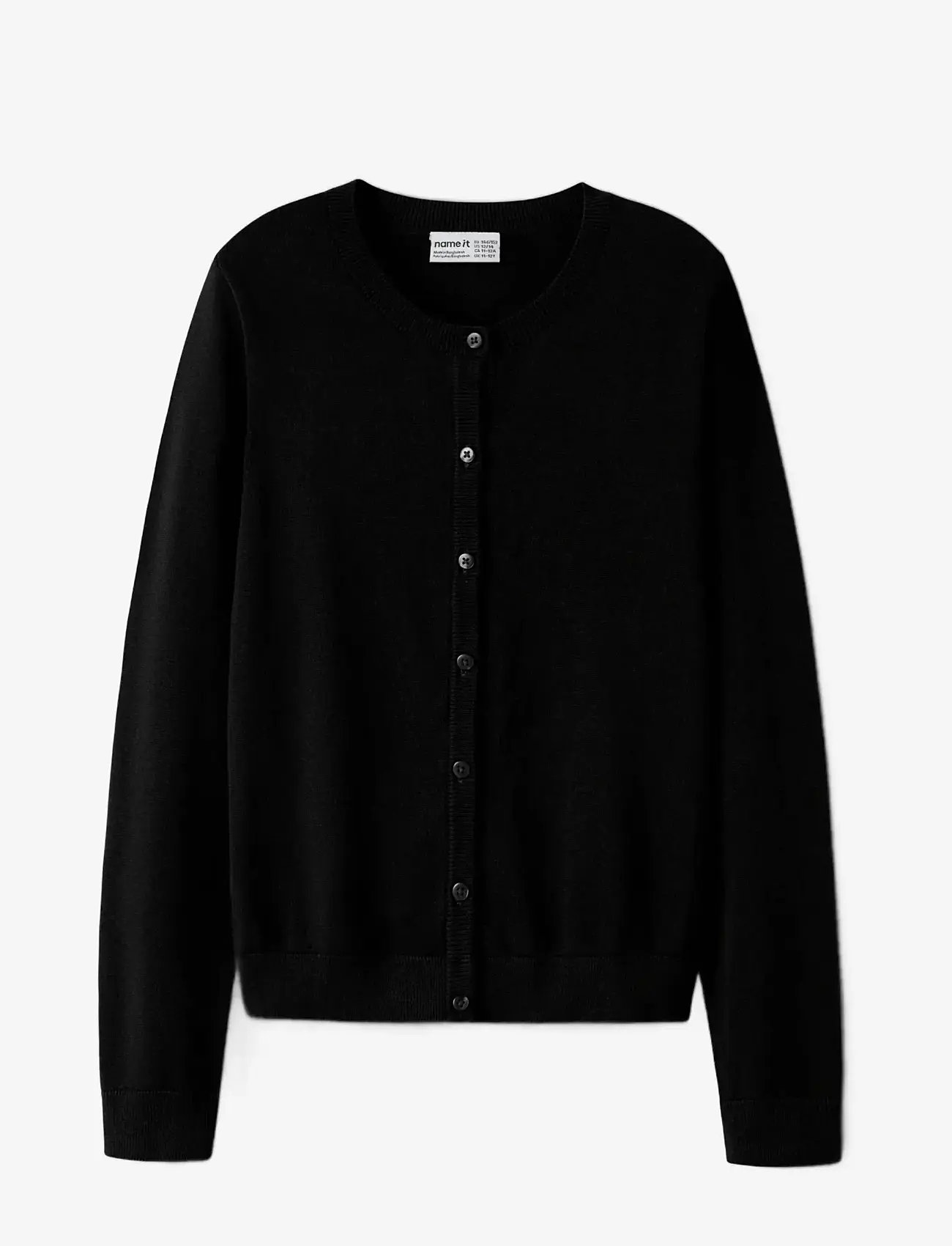 name it - NKFVALANE LS KNIT CARD NOOS - koftor - black - 2