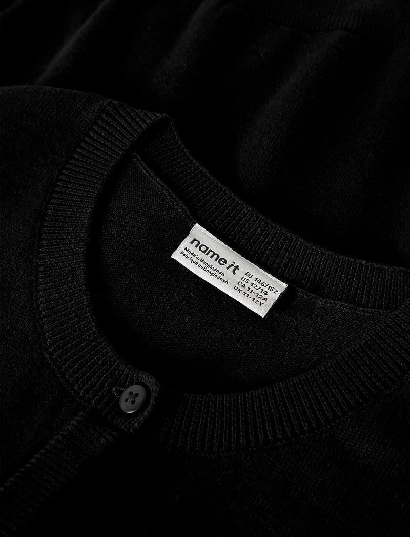 name it - NKFVALANE LS KNIT CARD NOOS - koftor - black - 3