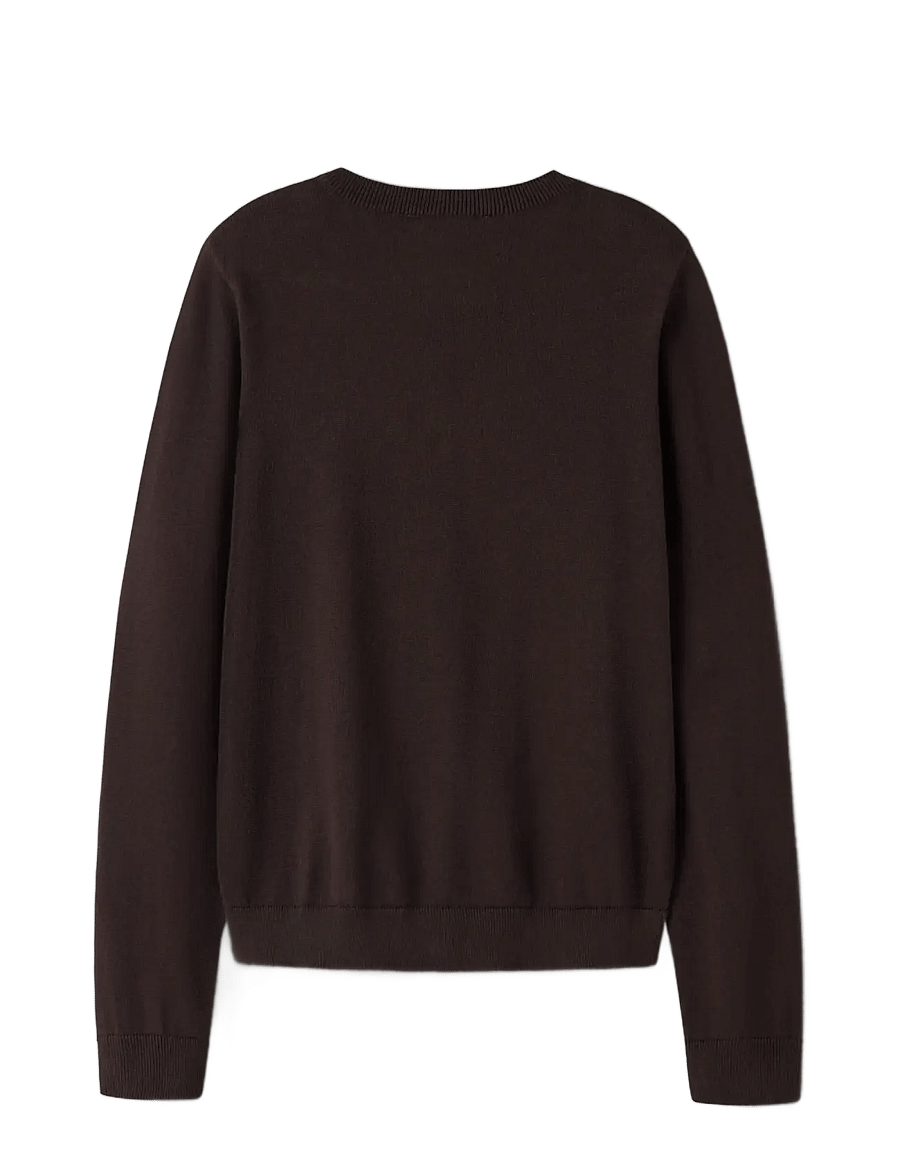 name it - NKFVALANE LS KNIT CARD NOOS - cardigans - chocolate plum - 1