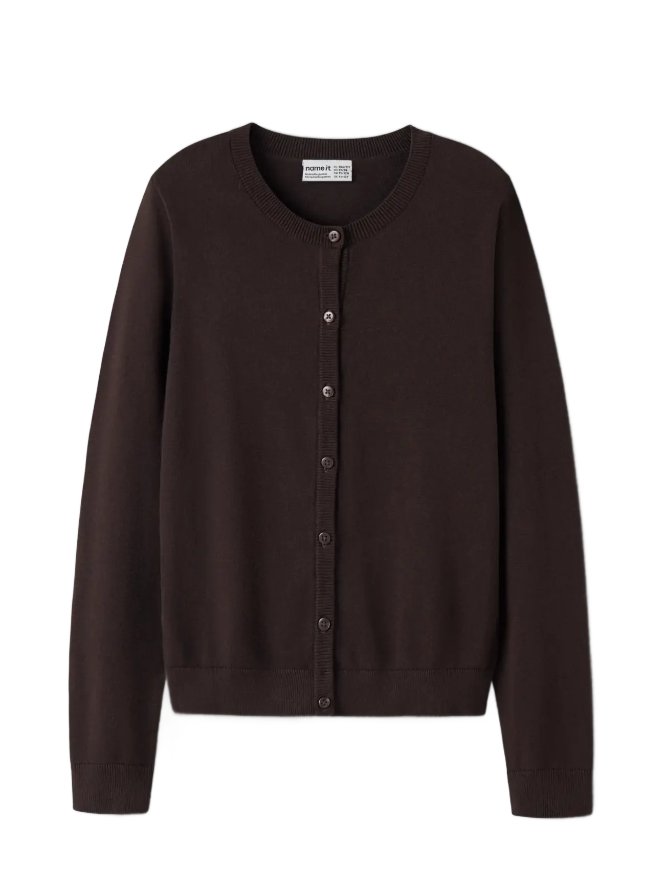 name it - NKFVALANE LS KNIT CARD NOOS - cardigans - chocolate plum - 2