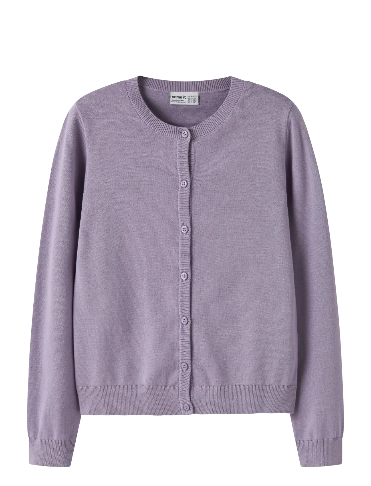name it NKFVALANE LS KNIT CARD NOOS - Strik - LAVENDER GRAY / purple