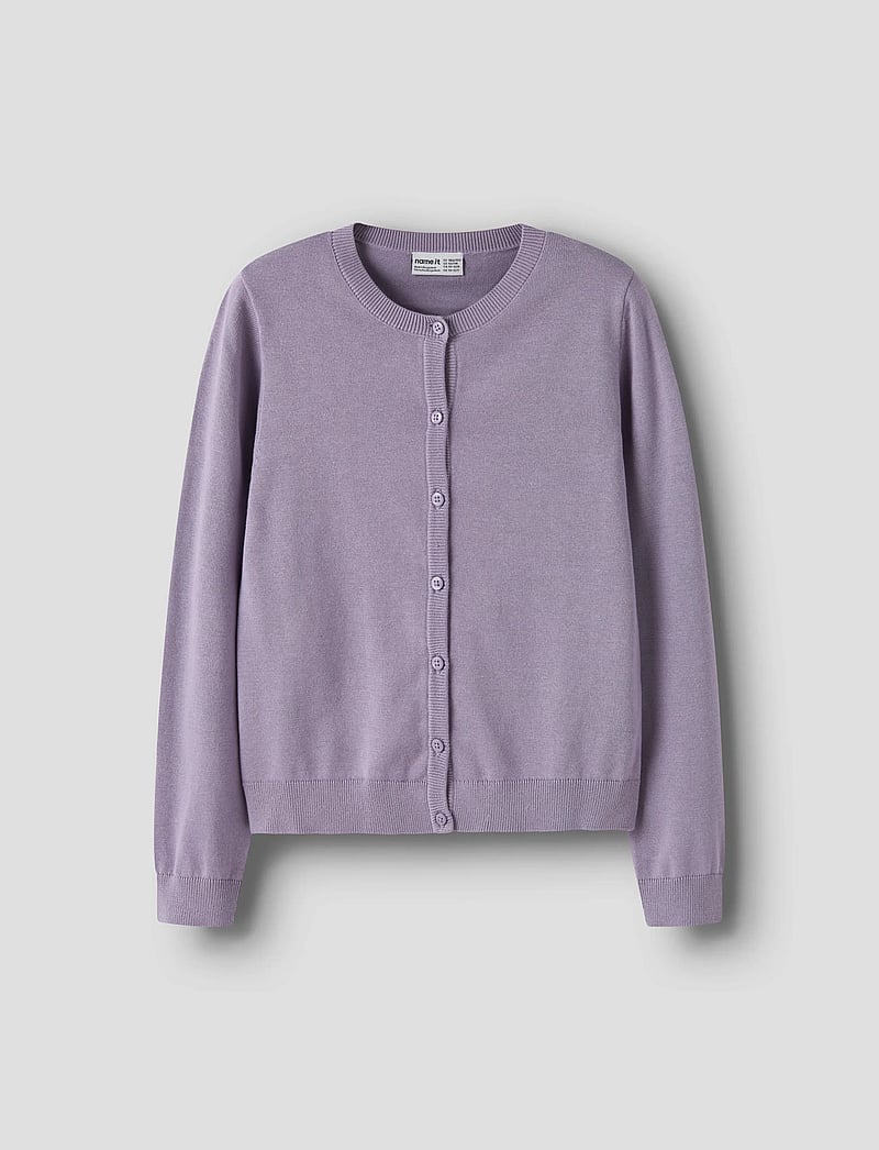 name it - NKFVALANE LS KNIT CARD NOOS - koftor - lavender gray - 0