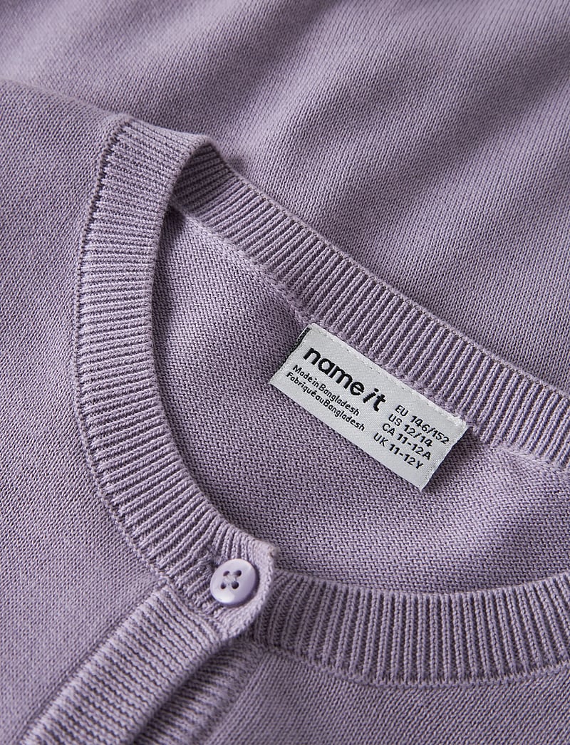 name it - NKFVALANE LS KNIT CARD NOOS - koftor - lavender gray - 3