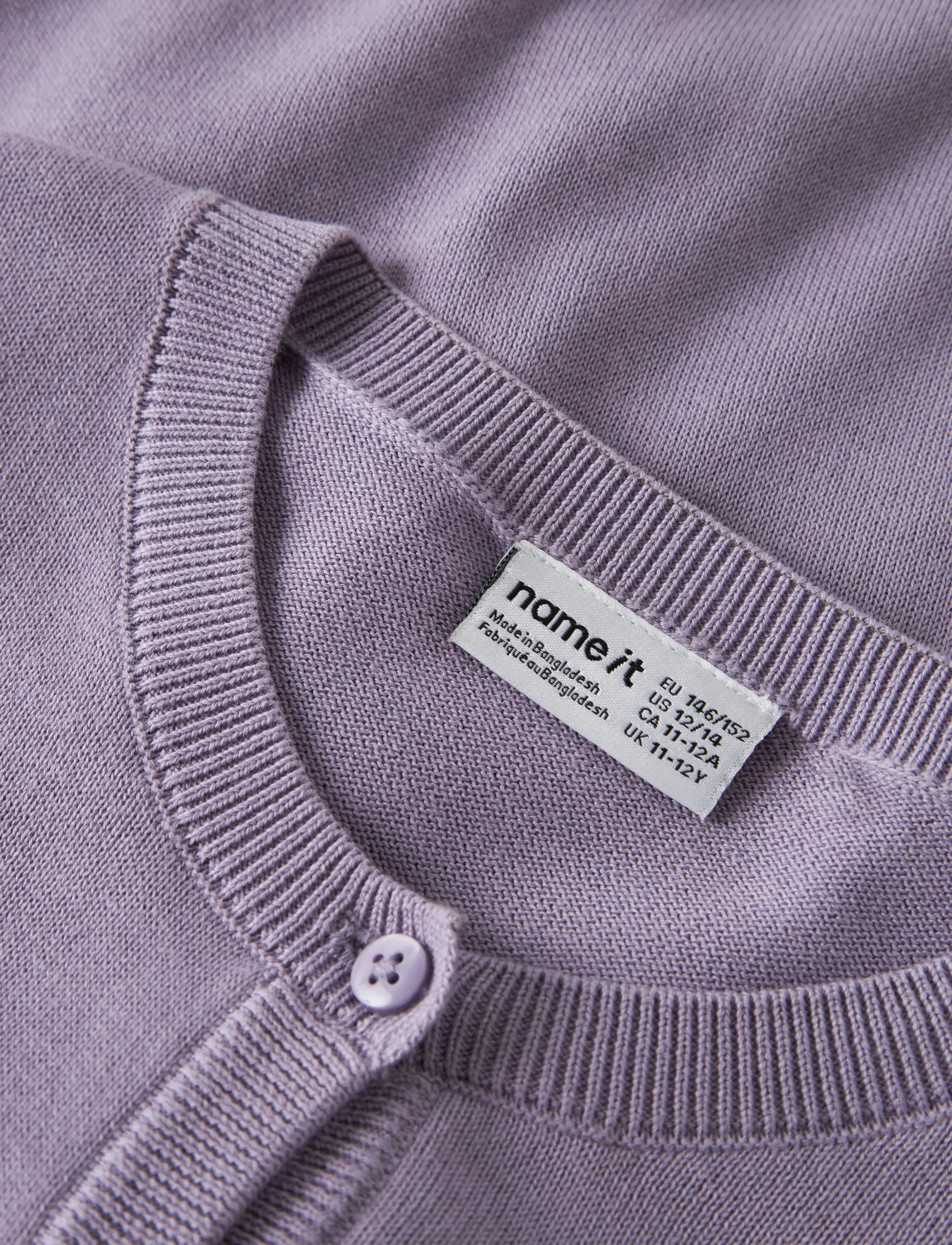 name it - NKFVALANE LS KNIT CARD NOOS - cardigans - lavender gray - 3