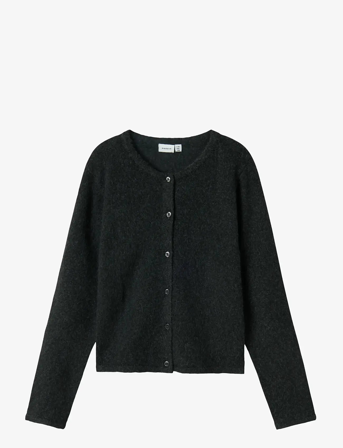 name it - NKFSALUNA LS KNIT CARD NOOS - kardiganid - dark grey melange - 1