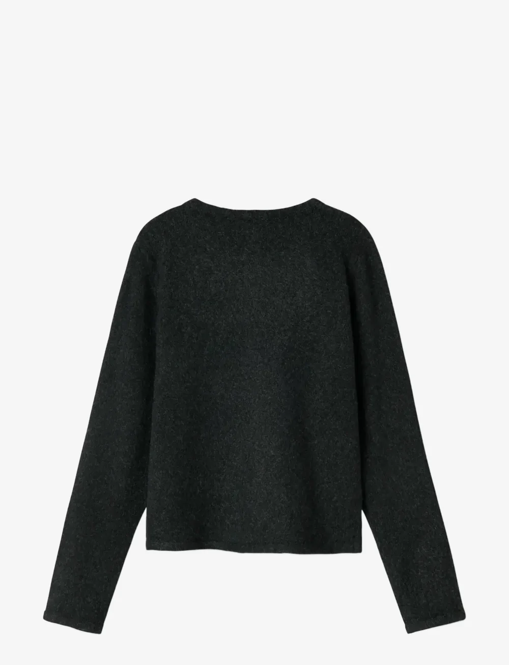 name it - NKFSALUNA LS KNIT CARD NOOS - cardigans - dark grey melange - 2