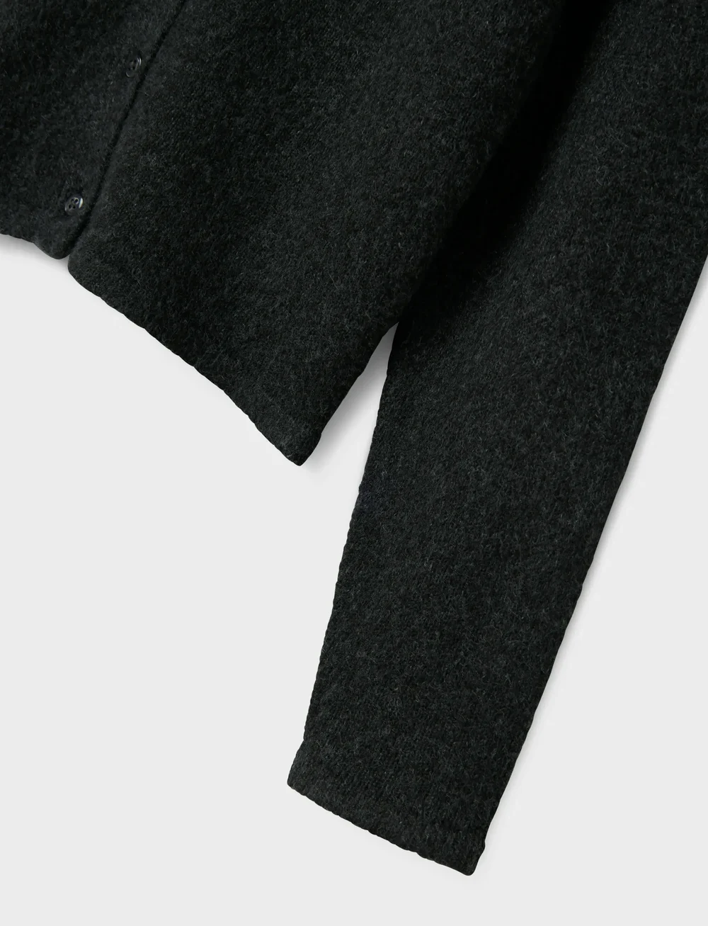 name it - NKFSALUNA LS KNIT CARD NOOS - cardigans - dark grey melange - 3