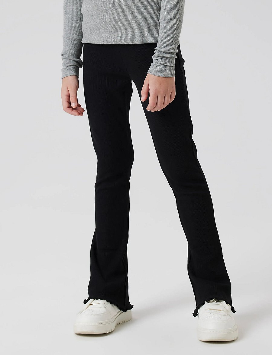 name it - NKFNAKAL BOOTCUT LEGGING NOOS - ungbarnabuxur - black - 4