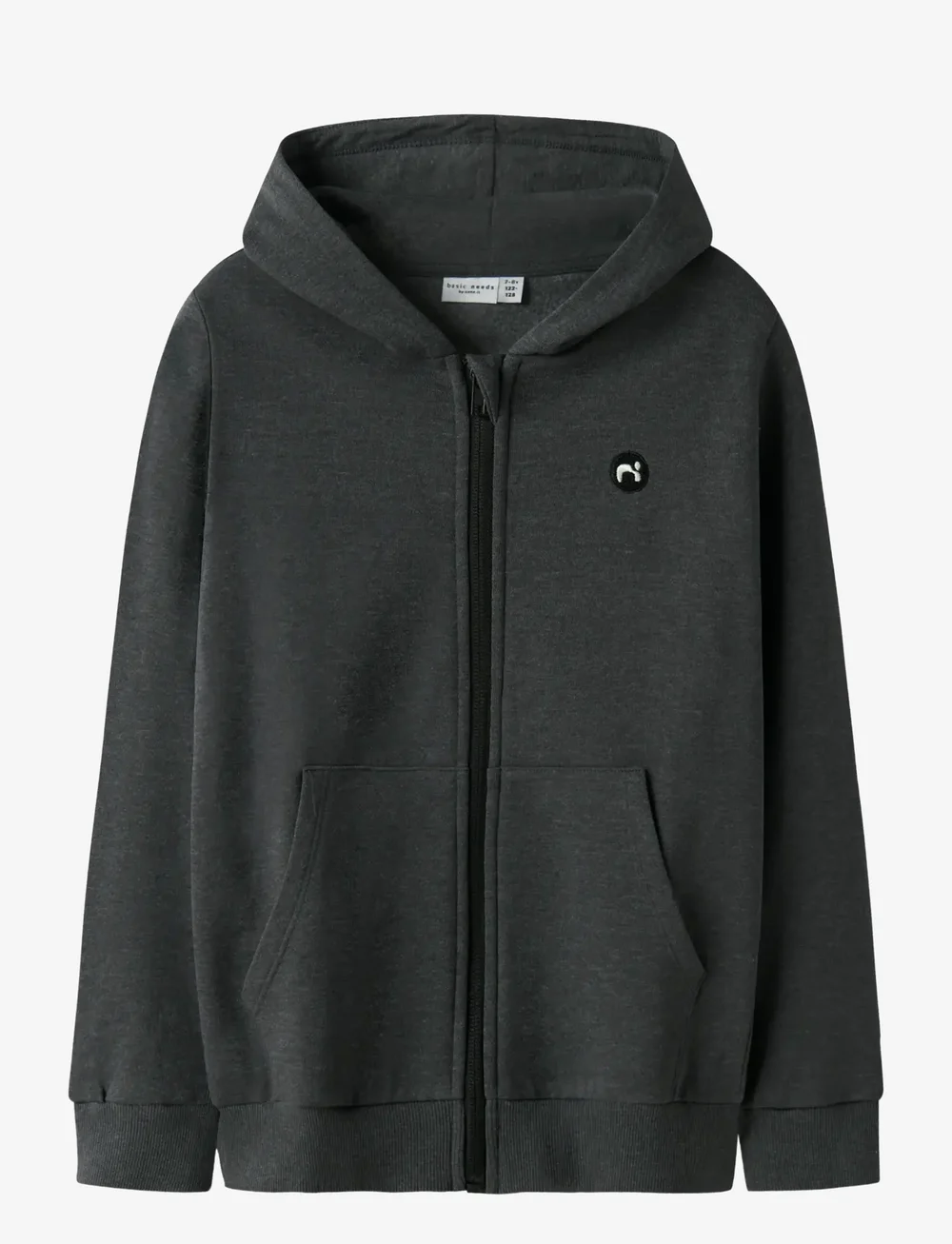 name it - NKMVIMO LS SWEAT CARD BRU NOOS - kapuzenpullover - dark grey melange - 0