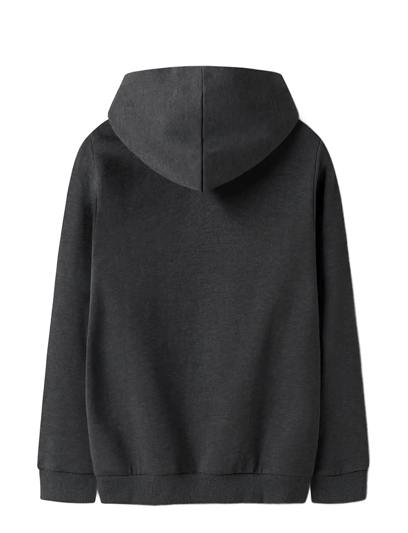 name it - NKMVIMO LS SWEAT CARD BRU NOOS - kapuzenpullover - dark grey melange - 2