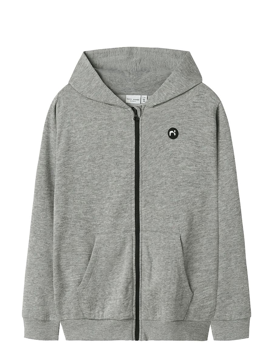 name it - NKMVIMO LS SWEAT CARD BRU NOOS - kapuzenpullover - grey melange - 1