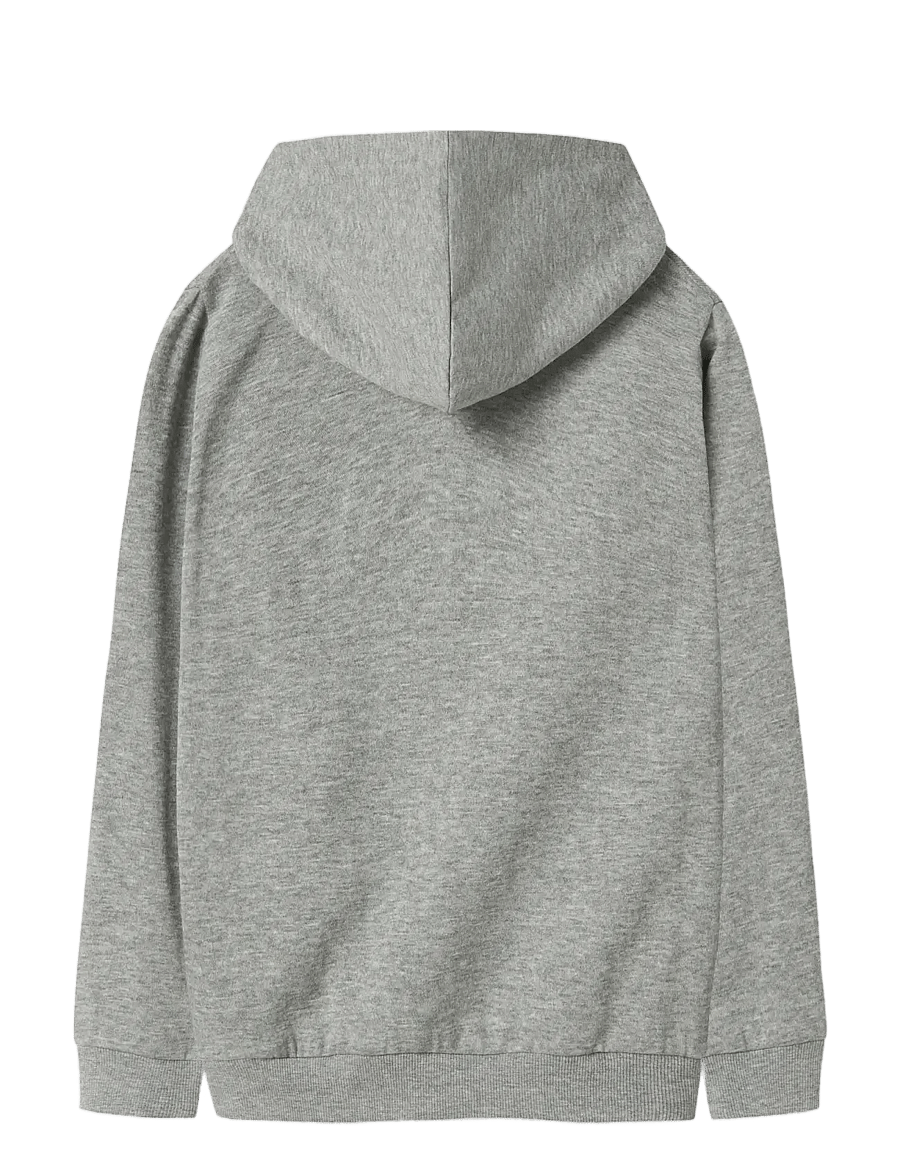 name it - NKMVIMO LS SWEAT CARD BRU NOOS - kapuzenpullover - grey melange - 2