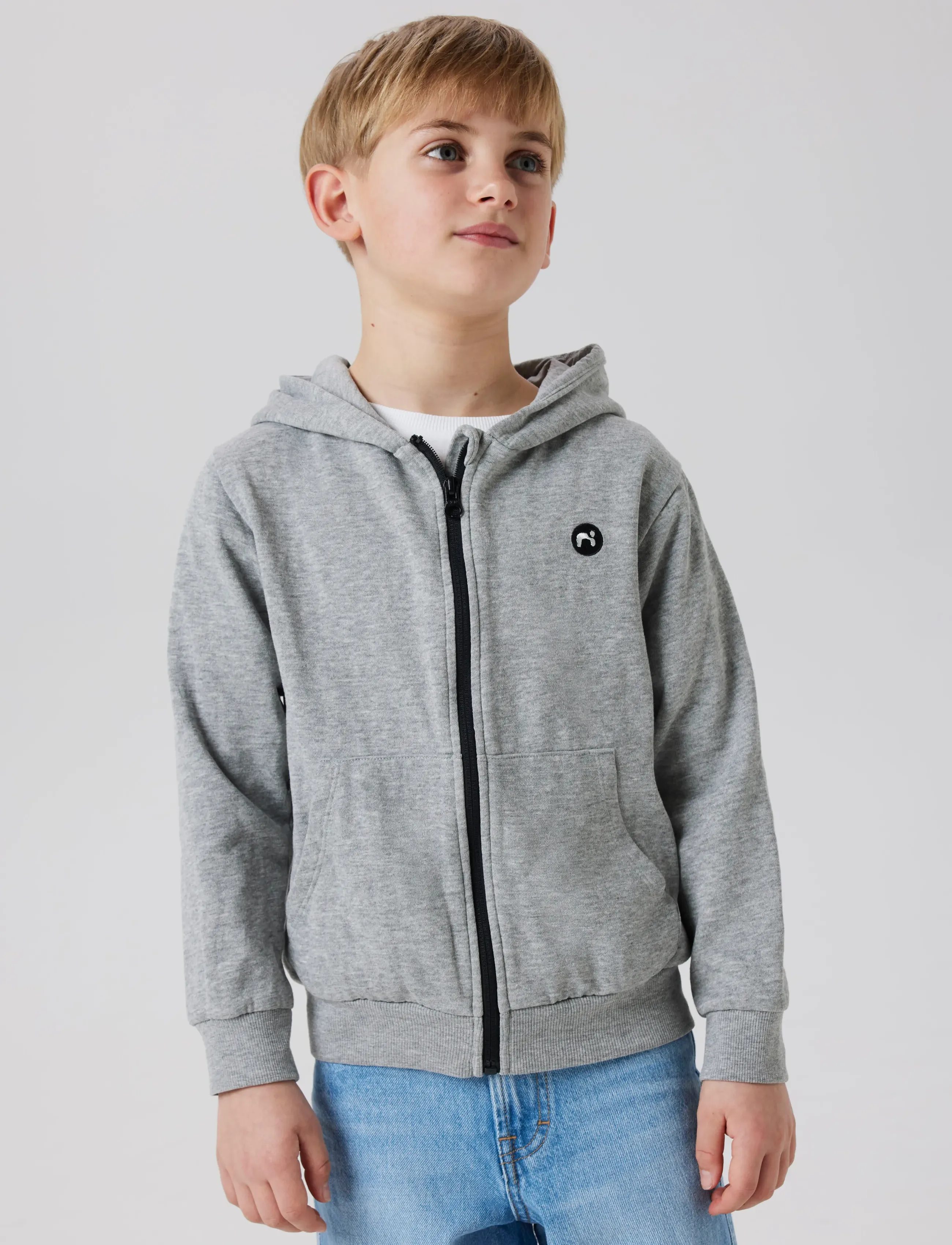name it - NKMVIMO LS SWEAT CARD BRU NOOS - sweatshirts & hættetrøjer - grey melange - 5