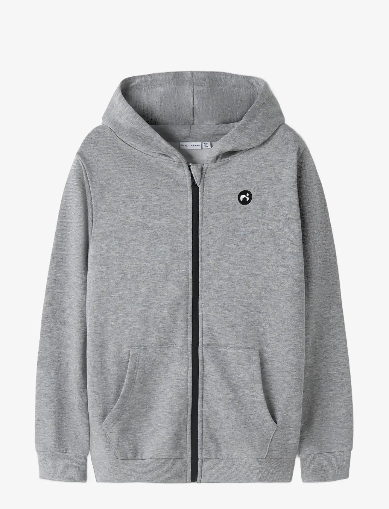name it - NKMVIMO LS SWEAT CARD BRU NOOS - kapuzenpullover - grey melange - 3