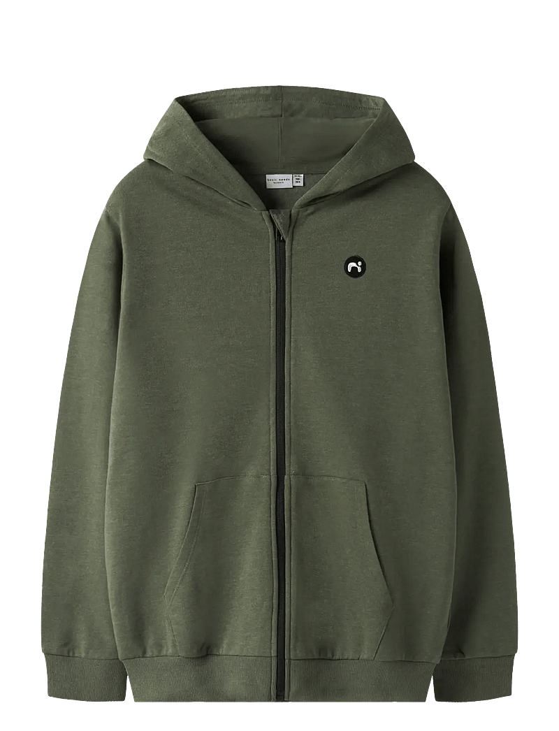 name it - NKMVIMO LS SWEAT CARD BRU NOOS - kapuzenpullover - rifle green - 0