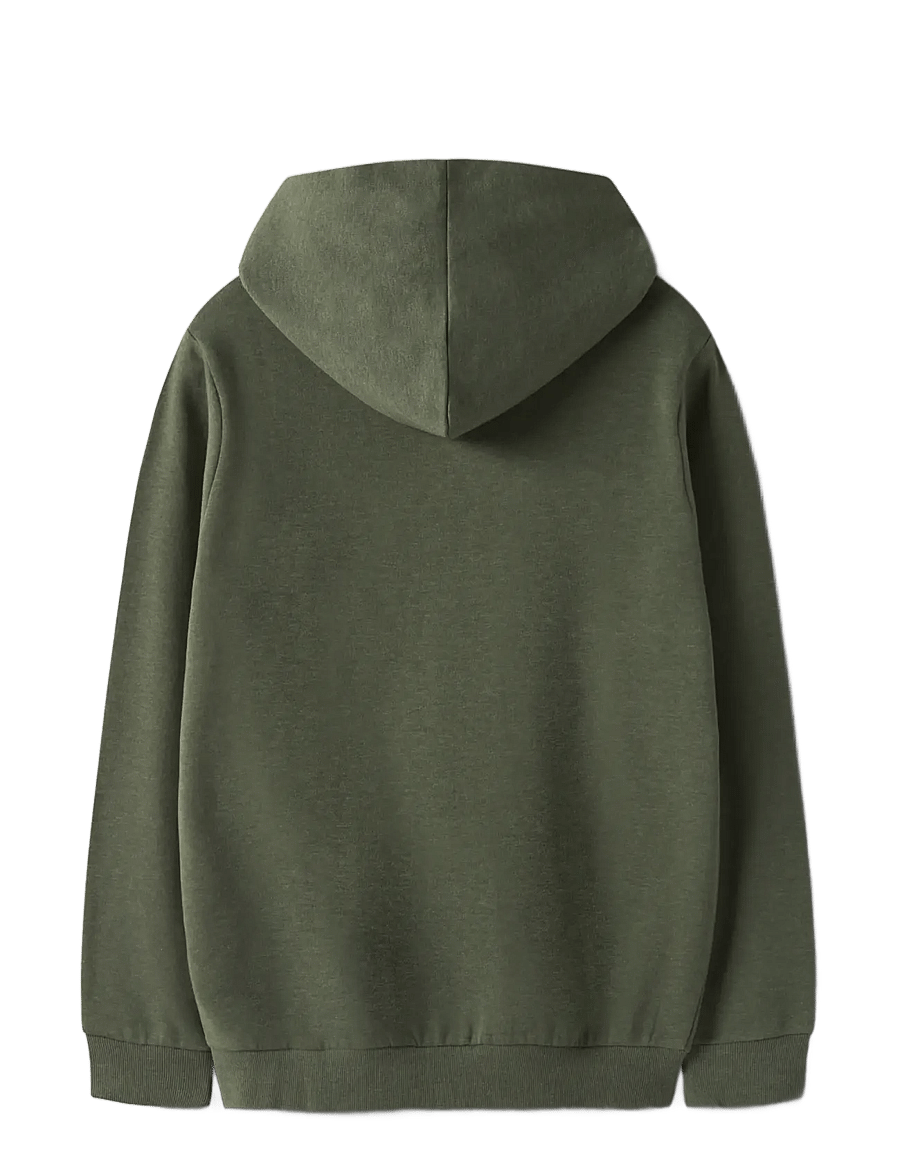 name it - NKMVIMO LS SWEAT CARD BRU NOOS - pulls à capuche - rifle green - 1