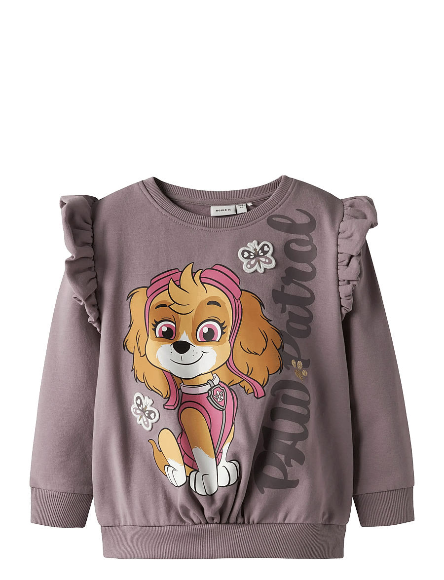 name it - NMFSANNA PAW SWEAT BRU NOOS CPLG - sweatshirts - toadstool - 0