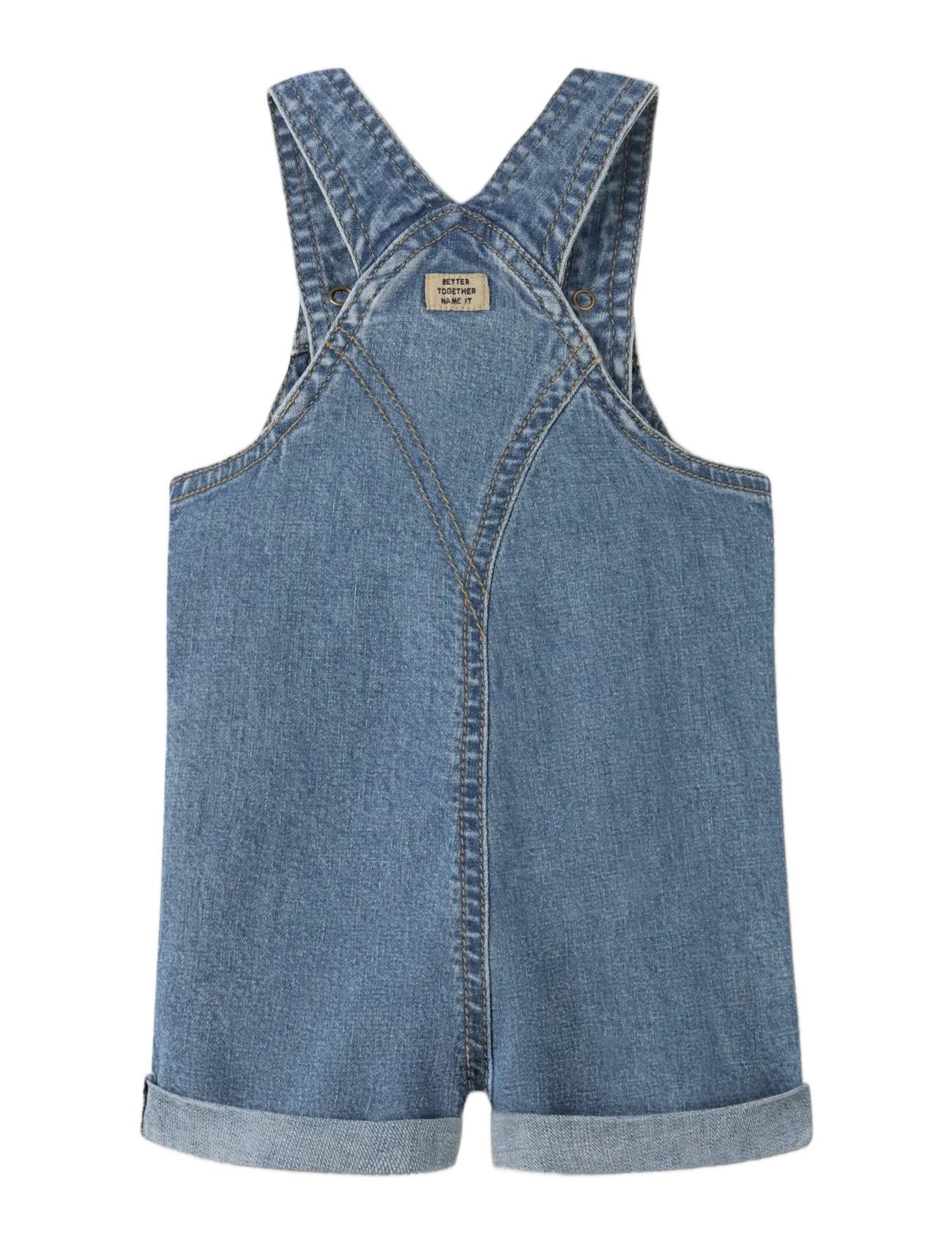name it - NBMLOU DNM SHORTS OVERALL 3400-LI H - buksedrakter - medium blue denim - 1