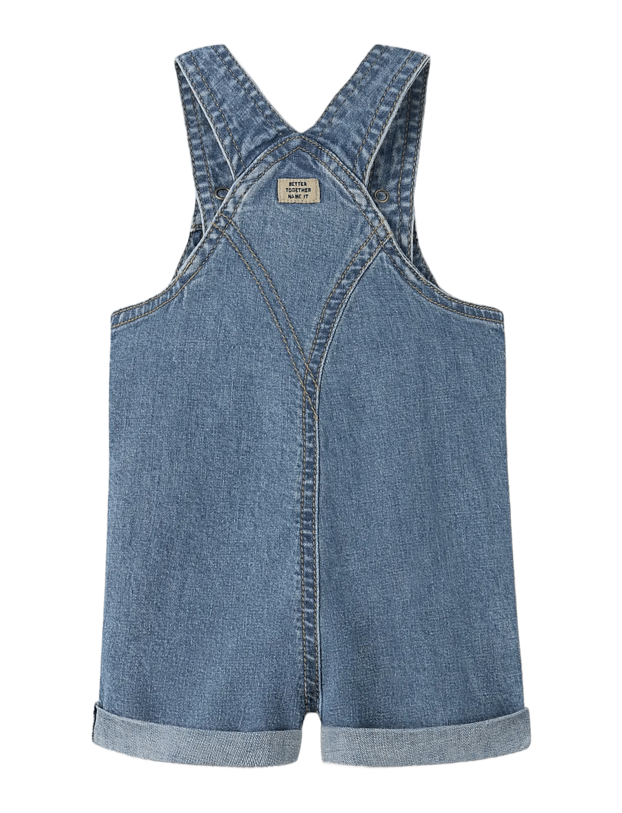 name it - NBMLOU DNM SHORTS OVERALL 3400-LI H - jumpsuits - medium blue denim - 1