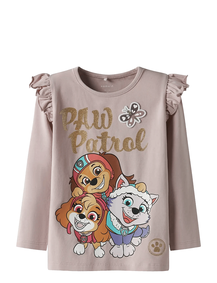 name it - NMFSABINE PAW LS TOP BOX CPLG - langermede t-skjorter - burnished lilac - 1