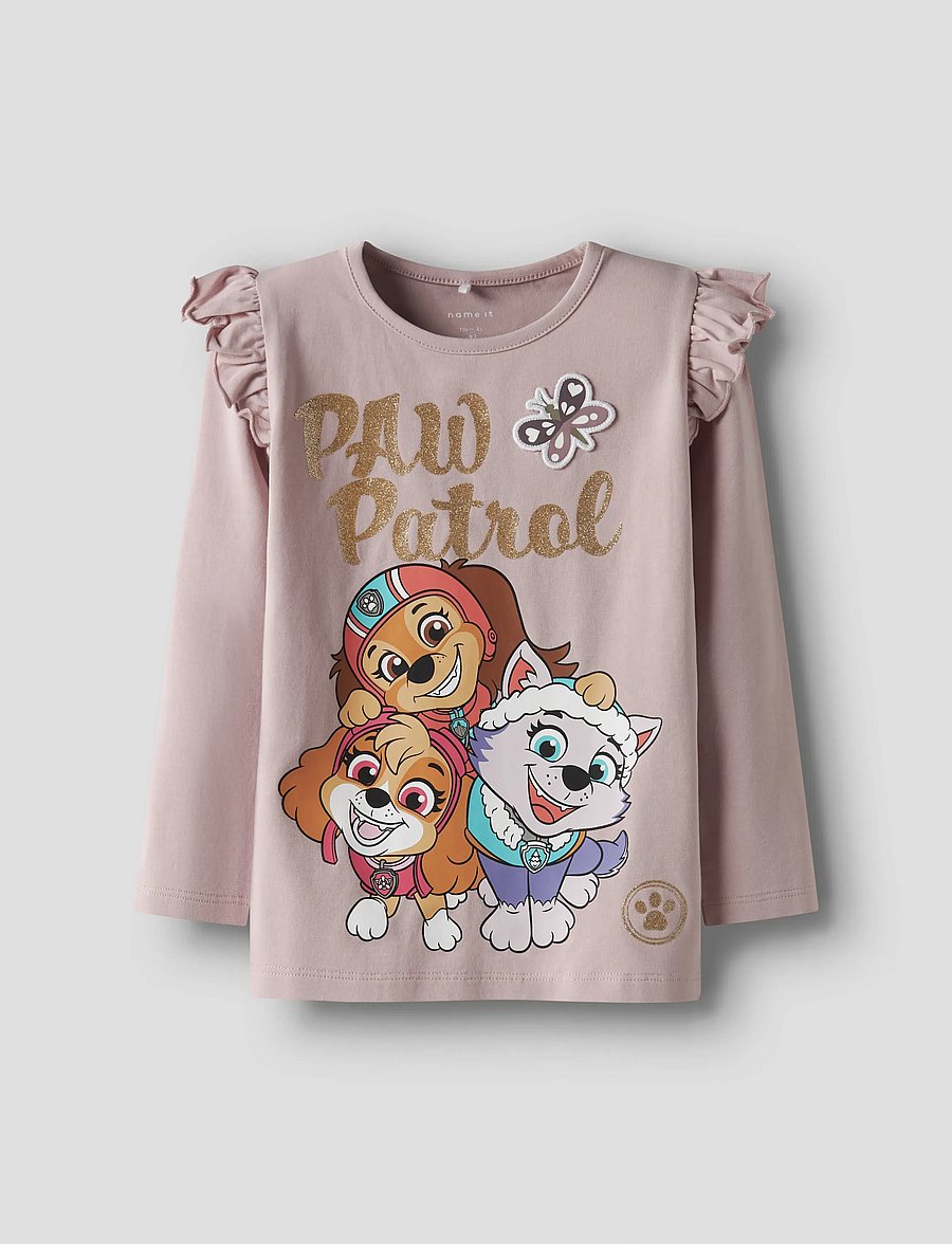 name it - NMFSABINE PAW LS TOP BOX CPLG - langermede t-skjorter - burnished lilac - 0