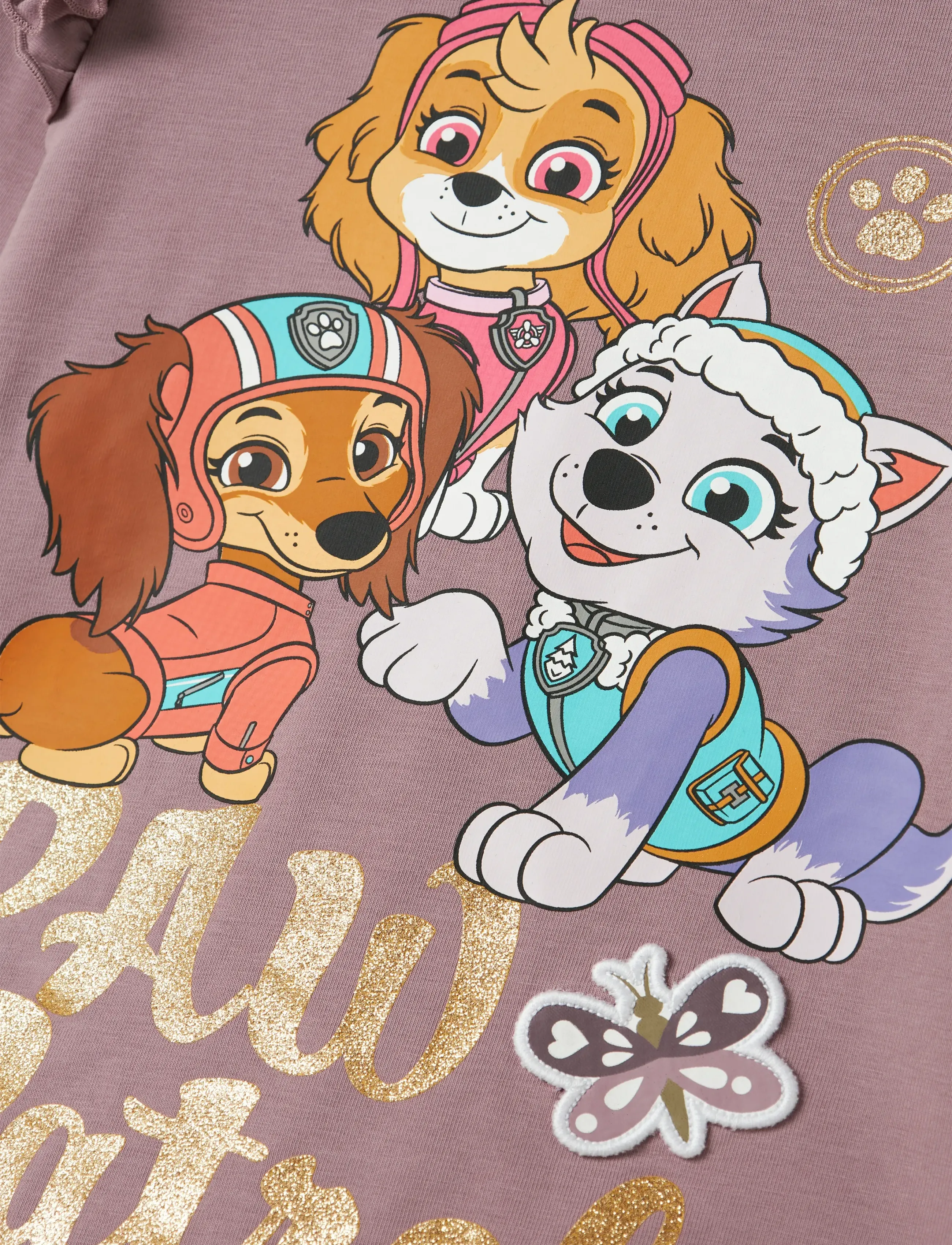 name it - NMFSABINE PAW LS TOP BOX CPLG - toppar & t-shirts - toadstool - 4
