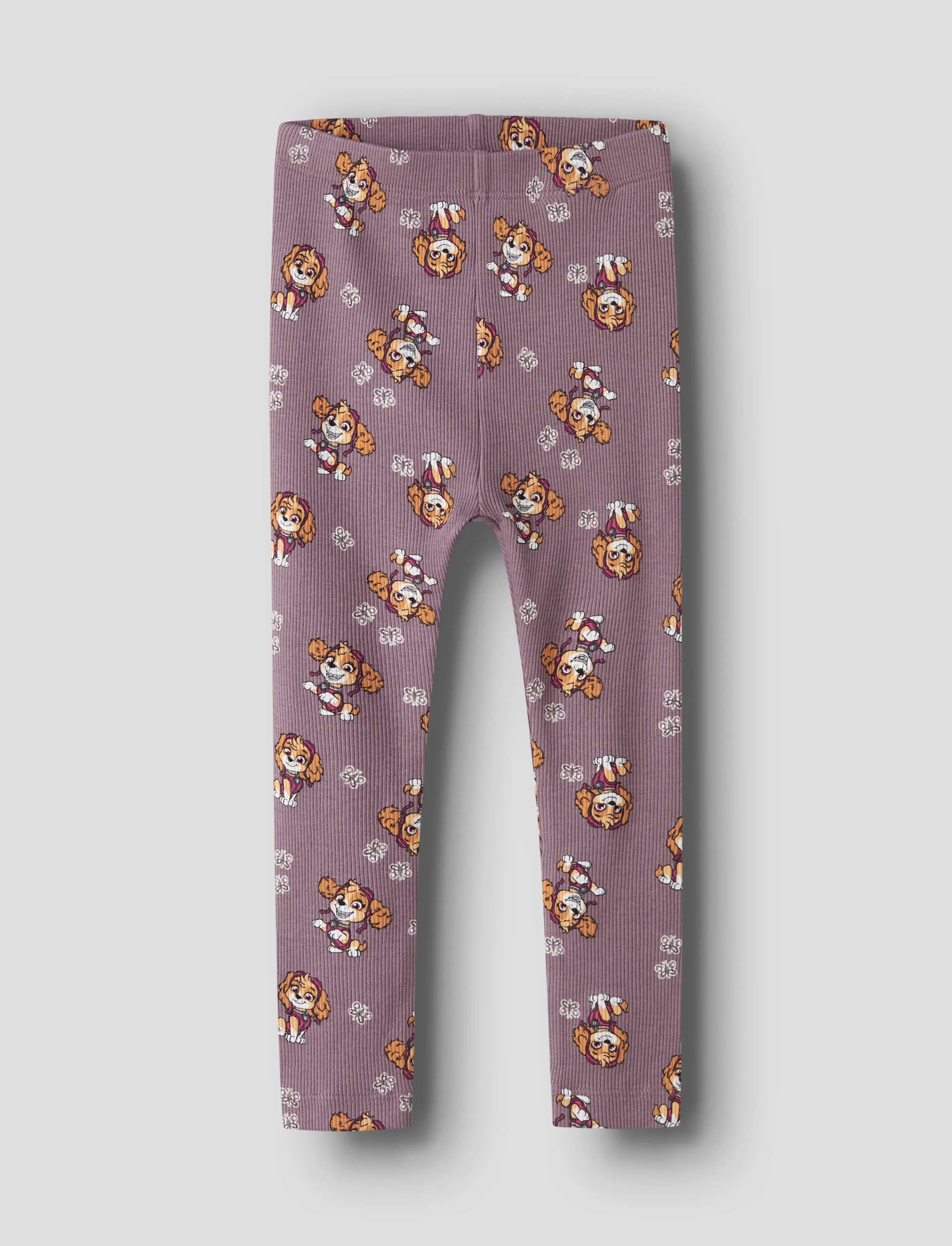 name it Nmfsanina Paw Legging Cplg, Børn, Paw Print Leggings, Lila, Str: 92