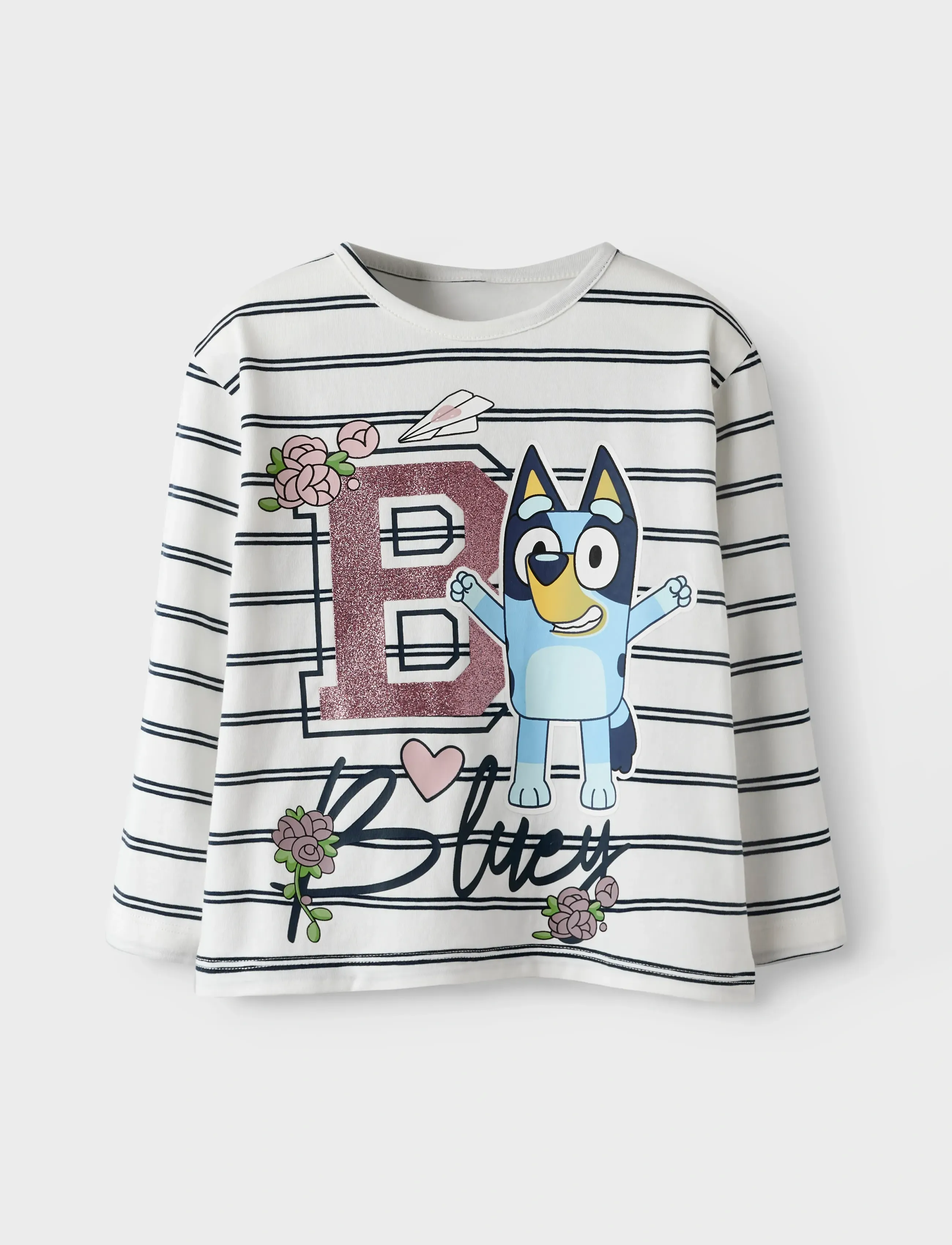 name it NMFSISKA BLUEY LS NREG TOP BOX SKY - Toppar & T-shirts - CLOUD DANCER / white
