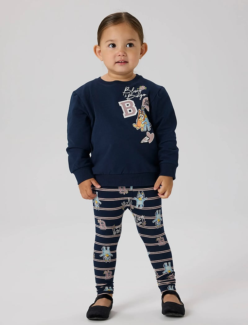 name it - NMFSISA BLUEY LEGGING SKY - leggings - navy blazer - 3