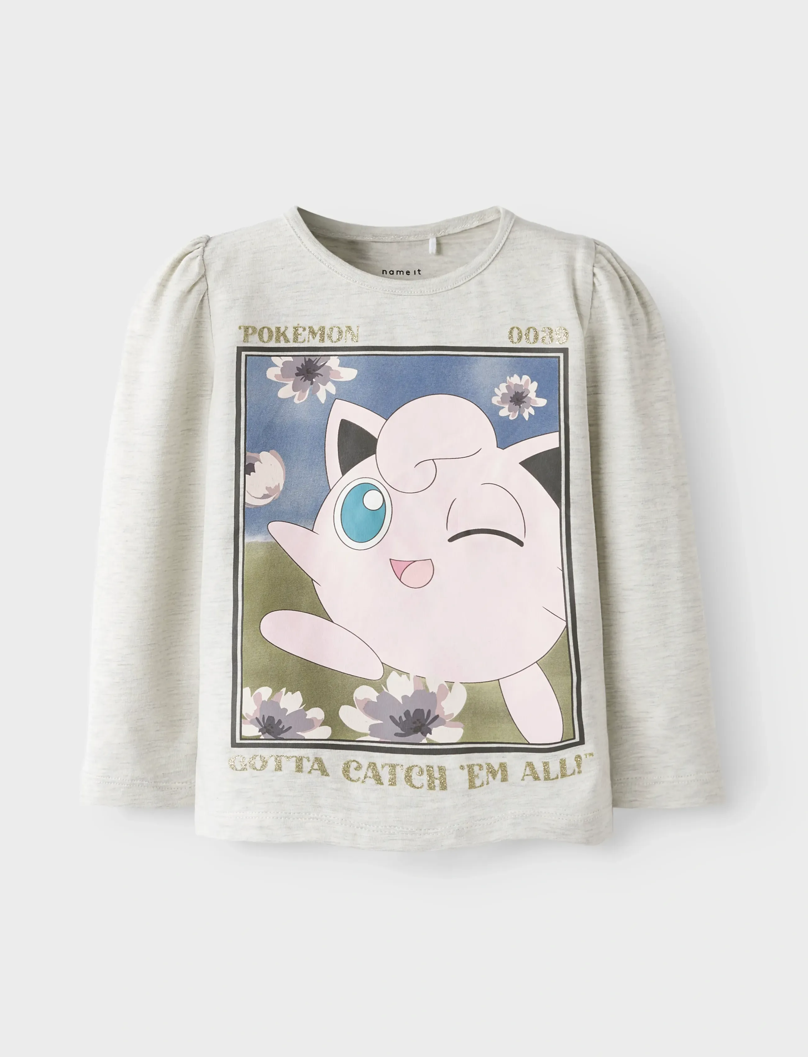 name it NMFSORINA POKEMON LS TOP BOX SKY - T-shirts - PEYOTE MELANGE / cream