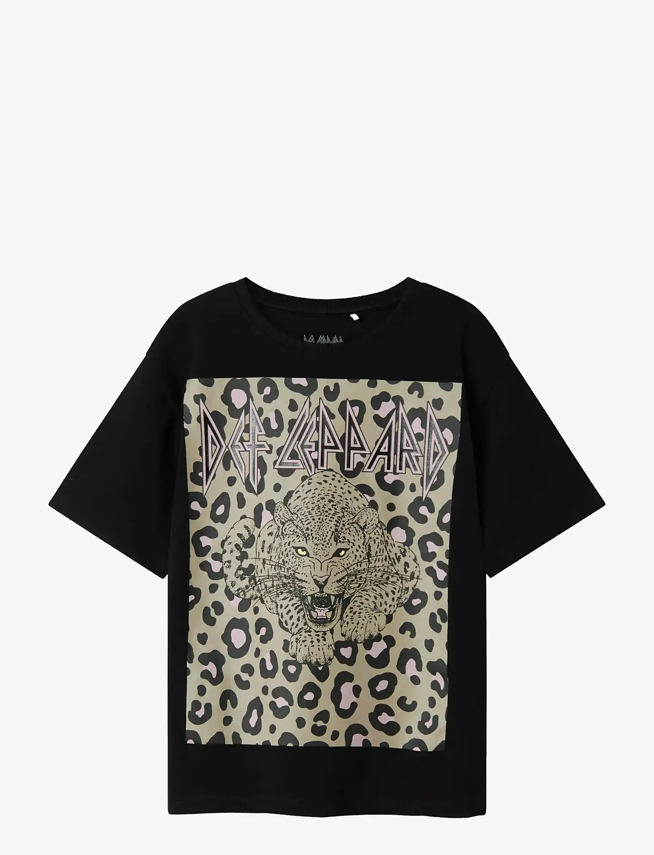 name it - NKFSURI DEFLEPPARD SS NREG TOP BOX UNV - kurzärmelige - black - 1