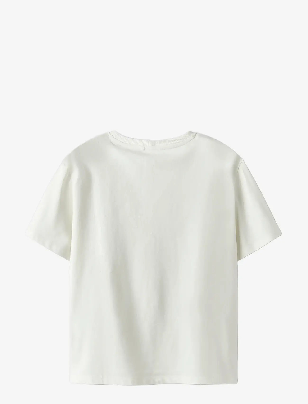 name it - NKFSURI DEFLEPPARD SS NREG TOP BOX UNV - kortärmade t-shirts - cloud dancer - 1