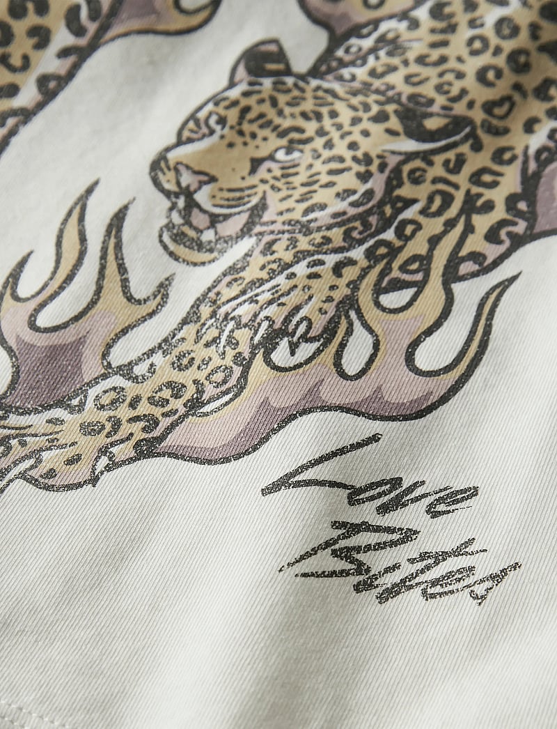 name it - NKFSURI DEFLEPPARD SS NREG TOP BOX UNV - kurzärmelige - cloud dancer - 2