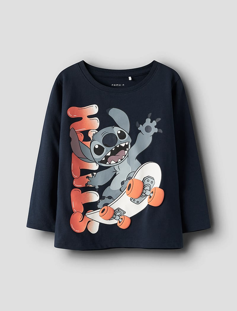 name it - NMMADRI STITCH LS NREG TOP BOX WDI - langärmelig - navy blazer - 0