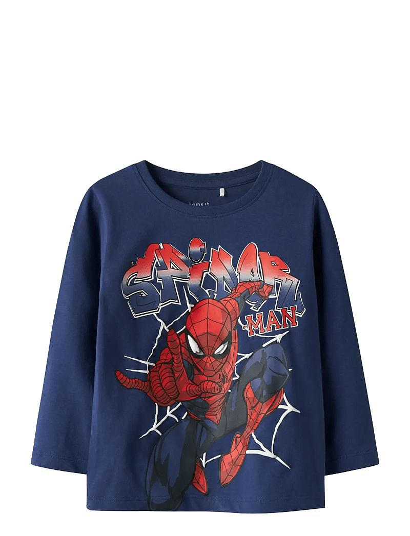 name it - NMMALVIS SPIDER LS NREG TOP MAR - langärmelig - blueprint - 1