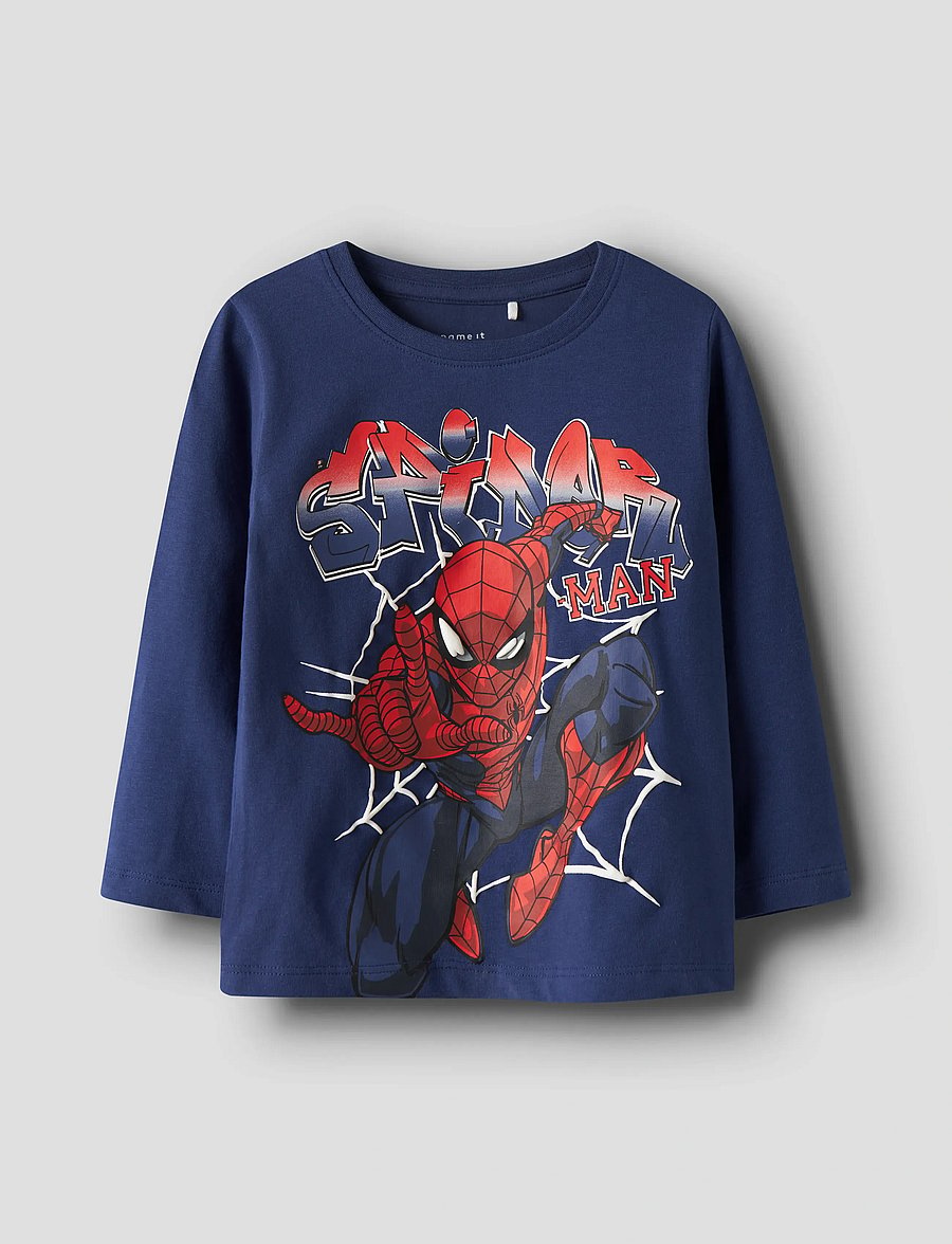 name it - NMMALVIS SPIDER LS NREG TOP MAR - pitkähihaiset t-paidat - blueprint - 0