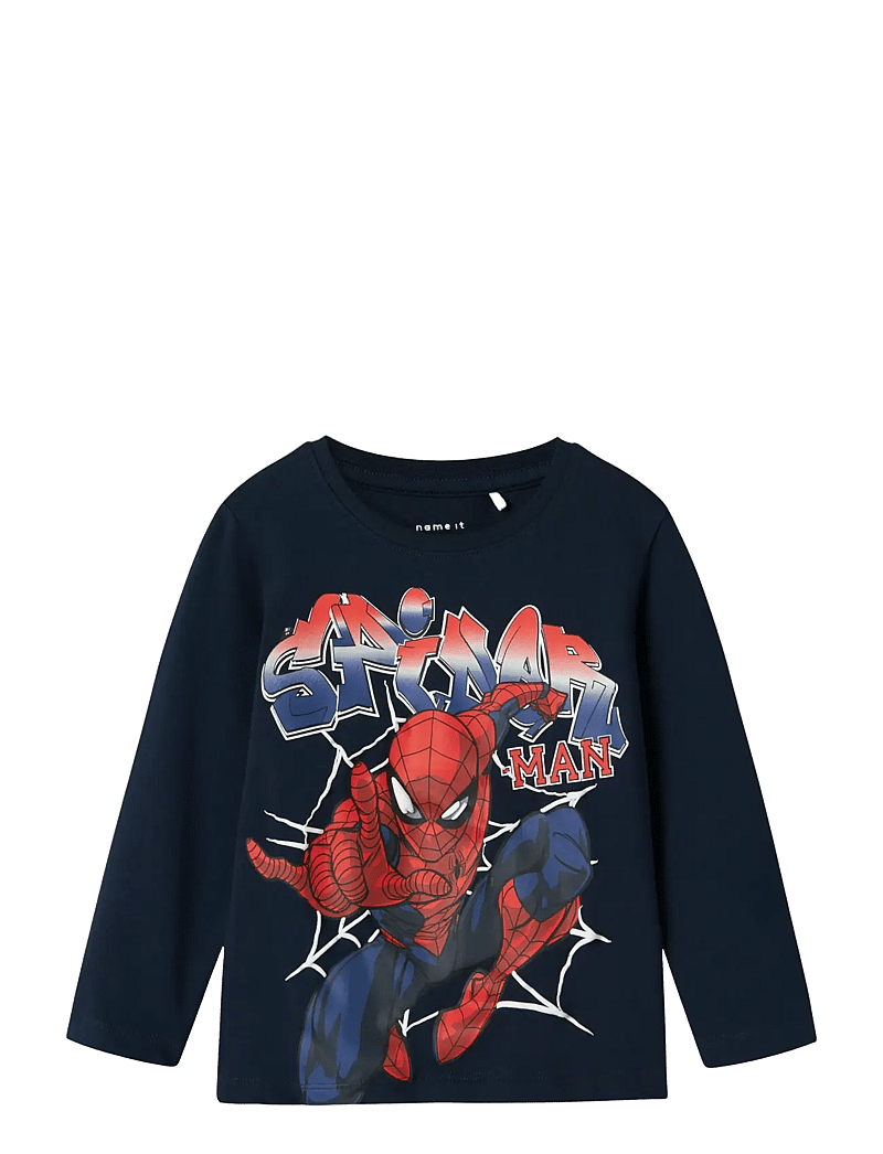 name it - NMMALVIS SPIDER LS NREG TOP MAR - marškinėliai ilgomis rankovėmis - navy blazer - 1