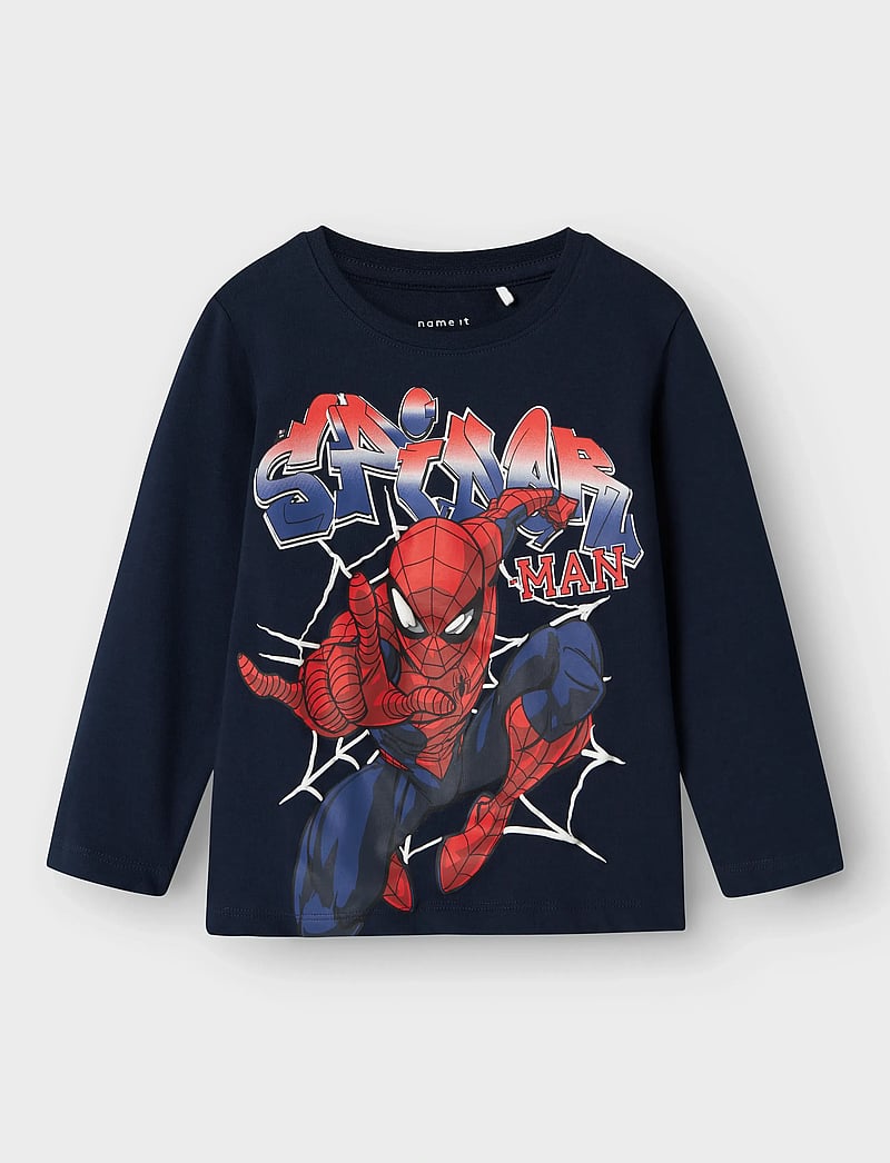 name it - NMMALVIS SPIDER LS NREG TOP MAR - marškinėliai ilgomis rankovėmis - navy blazer - 0