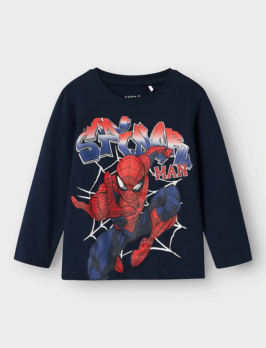 name it - NMMALVIS SPIDER LS NREG TOP MAR - langärmelig - navy blazer - 0